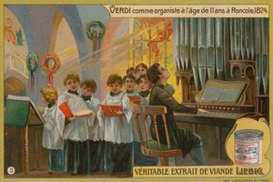 Verdi tocando el órgano en Roncole de European School