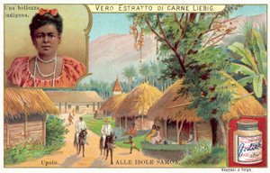 Aldea en la isla de Upolu, Samoa