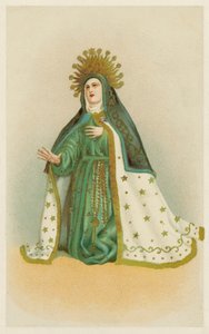 Virgen María (cromolito) de European School