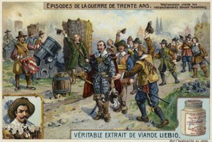 Wallenstein visitando las trincheras antes de Núremberg, 1632 de European School