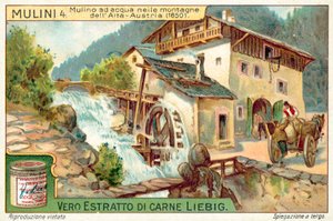 Molino de agua en las montañas de Alta Austria de European School