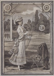 Mujer haciendo tiro con arco de European School