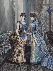 Moda femenina, finales del siglo XIX de European School