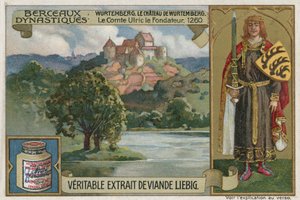 Wurtemberg: el castillo de Wirtemberg y Ulrico I, conde de Wurtemberg, 1260 de European School