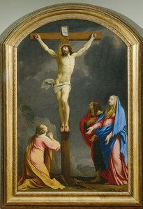 Cristo en la cruz, entre la Magdalena, la Virgen y San Juan - Crucifixión ... de Eustache (studio of) Le Sueur