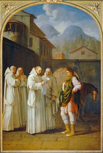 Saint Bruno recoit un messager du pape - San Bruno recibiendo a un mensajero del Papa. 1645-1648 ...