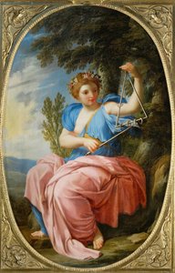 La musa Terpsícore, de la Chambre des Muses, Louvre, París ... de Eustache (studio of) Le Sueur