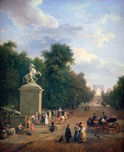 La entrada a los Campos Elíseos, c. 1804-1836 de Eustache Francois Duval