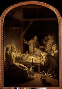 Vida de San Bruno: La muerte de San Bruno el 6/10/1101 de Eustache Le Sueur