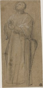 Estudio para sacerdote con báculo de Eustache Le Sueur