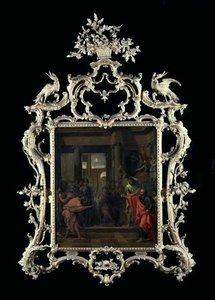 Dos filósofos discutiendo frente a un emperador de Eustache Le Sueur