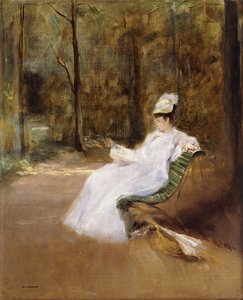 Sentado en un banco, c.1848 de Eva Gonzalès