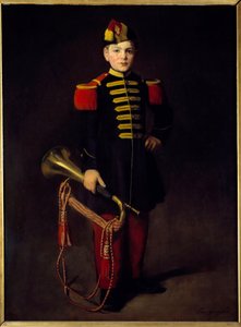 Niño de tropa (con una trompeta)