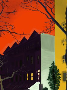 14th Street At 6.A.M., Brooklyn (arte digital) de Evan Sklar