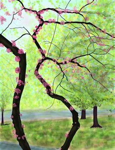 Blossoming Tree, Brooklyn (arte digital) de Evan Sklar