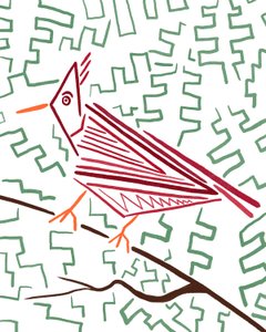 Cardinal, c.2020-24 (digital art)