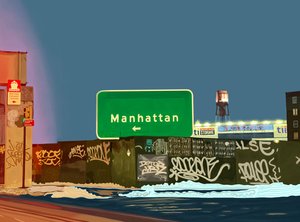 Hamilton Avenue Exit, Brooklyn (arte digital)