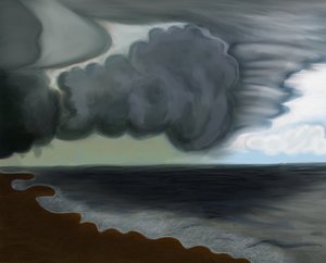 Gran nube sobre el océano, 2016 (dibujado a mano en un iPad con un lápiz de Apple).