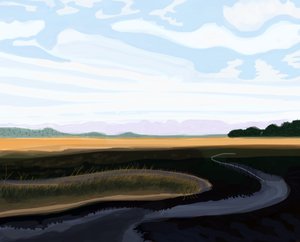 Low Country, 2016 (dibujado a mano en un iPad con un lápiz Apple).