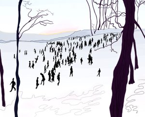 Prospect Park, invierno (arte digital) de Evan Sklar