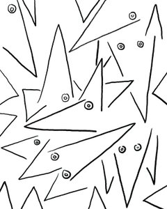Demasiados perros, c.2020-24 (arte digital) de Evan Sklar