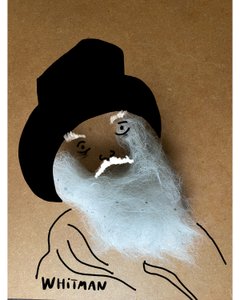 Walt Whitman (dibujo collage) de Evan Sklar