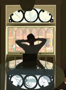 Trabajar desde casa (arte digital)