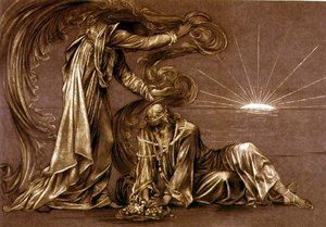 Estudio terminado para Earthbound, c.1897 de Evelyn De Morgan