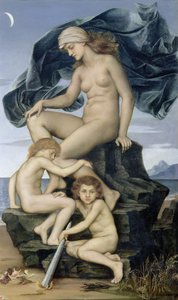 Sueño y muerte, los hijos de la noche, 1883 de Evelyn De Morgan