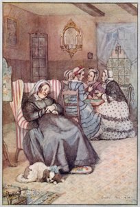 Ilustración para Cranford de la Sra. Gaskell (litografía en color) de Evelyn Paul