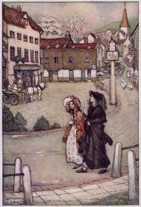 Ilustración para Cranford de la Sra. Gaskell (litografía en color) de Evelyn Paul