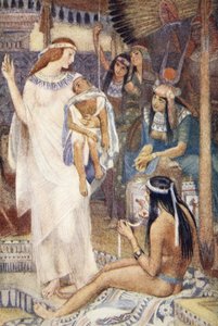 Isis y el bebé príncipe, ilustración de "The Myths of Ancient Egypt" de Lewis Spence