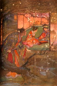 Kato Sayemon en su palacio del Shogun Ashikaga