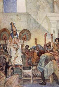 Osiris seducido en el pecho, ilustración de "Los mitos del antiguo Egipto" de Lewis Spence