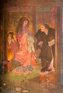 Shinzaburo reconoció a Tsuyu y su criada Yoné, 1912