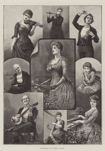 Intérpretes en un concierto amateur de Everard Hopkins
