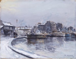 A orillas del Sena (pastel sobre papel) de Everett Shinn