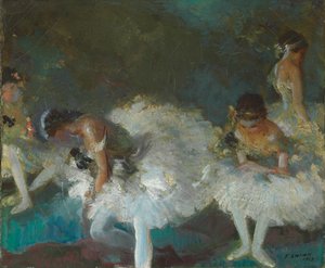 Bailarines entre bastidores de Everett Shinn