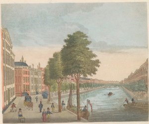 Vista del Herengracht, hacia 1810-1813 Vue du Heere-Gracht, prise du Spiegel-Street, jusqu