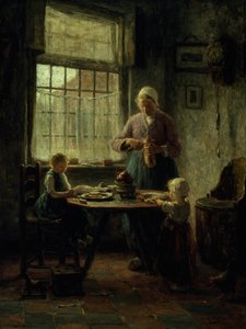 Una Comida Familiar, 1890s de Evert Pieters