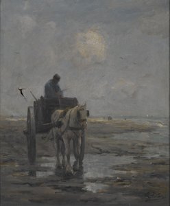 Caballo y carro (óleo sobre lienzo) de Evert Pieters