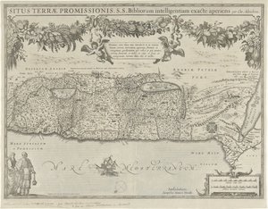 Mapa de la Tierra Prometida Situación terrae promissionis (título sobre objeto)