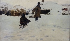 Invierno, 1902 de Evgeni Ivanovich Stolitsa