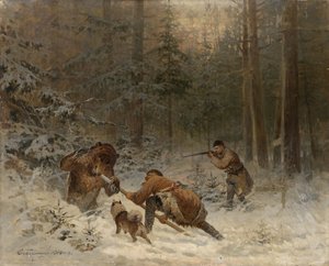 Caza de osos de Evgeny Alexandrovich Tichmenev