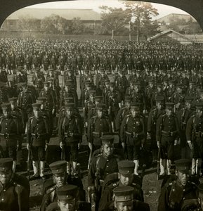Infantería japonesa en la revisión del cumpleaños del Emperador, Tokio, Japón de Excelsior Stereoscopic Tours