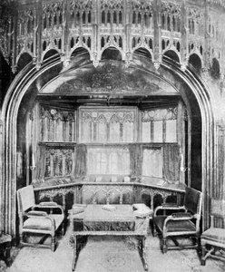 Banco de la Reina Victoria en la capilla de San Jorge, Windsor de Eyre and Spottiswoode