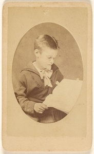 [Chico no identificado leyendo, en estilo oval] de F.G. Handel