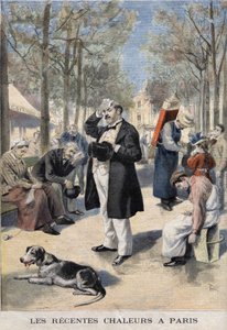 Las recientes olas de calor en París - en Le petit Journal del 22/09/1895 de F.L. and Tofani Oswaldo  Meaulle