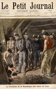 Félix Faure (1841-99) Presidente de la República, en las minas de Lens, de Le Petit Journal, 11 de diciembre de 1898 de F.L. and Tofani, Oswaldo Meaulle