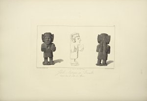 Ídolos Aztecas en Basalto, ilustración de 